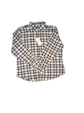 NWT LC Waikiki Classic Plaid Shirt Size 2XL Blue Beige Long Sleeve